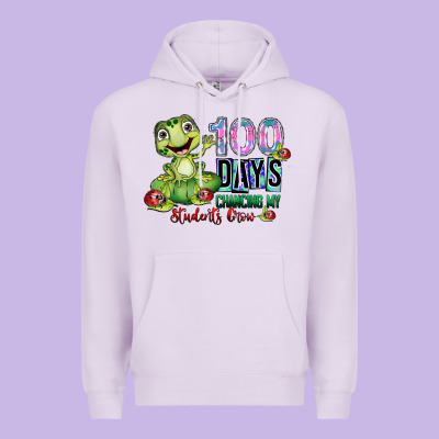 100 Days Chancing My Students Crow Premium Hoodie Designed By Sublimationcraftshop