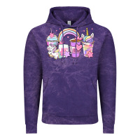 Cloud Purple unicorn coffee cups Vintage Hoodie - Zillion Design Studio