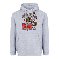 Heather Grey giddy up jingle horse pick up your feet Heavyweight Hoodie - MaliasSmallBusiness