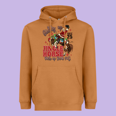 Giddy Up Jingle Horse Pick Up Your Feet Heavyweight Hoodie Designed By Maliassmallbusiness