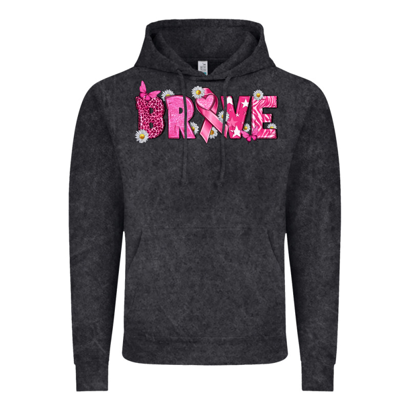 Breast Cancer Brave Vintage Hoodie by texasbilliewilder | Teevron