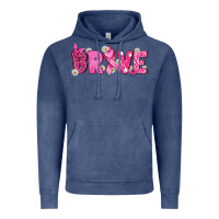 Vintage Denim Breast Cancer Brave Vintage Hoodie - texasbilliewilder