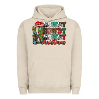 Pigment French Oak Howdy howdy howdy Christmas Urban Hoodie - NancyCooperArtShop
