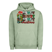 Pigment Oil Green Howdy howdy howdy Christmas Urban Hoodie - NancyCooperArtShop