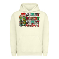 Pigment Pistachio Howdy howdy howdy Christmas Urban Hoodie - NancyCooperArtShop