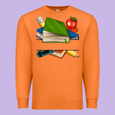 Custom Teacher Books Premium Sweatshirt Designed By Nancycooperartshop