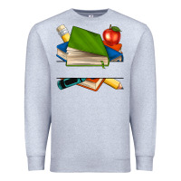Heather Grey custom teacher books Premium Sweatshirt - NancyCooperArtShop