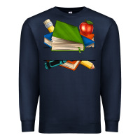 Navy custom teacher books Premium Sweatshirt - NancyCooperArtShop