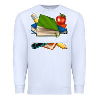 White custom teacher books Premium Sweatshirt - NancyCooperArtShop