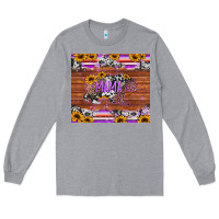 Heather Grey mama bear sunflowers purple Long Sleeve Tee - Jasminsmagicworld