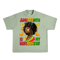 Oil Green juneteenth is my independence day Urban Heavy Tee - HRA Design Shop