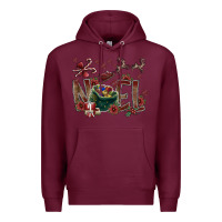 Burgundy Noel Premium Hoodie - SublimationCraftShop