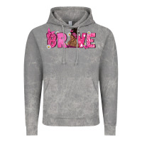 Cloud Rock Breast Cancer Brave with Afro Woman Vintage Hoodie - texasbilliewilder