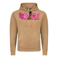 Vintage Camel Breast Cancer Brave with Afro Woman Vintage Hoodie - texasbilliewilder