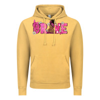Breast Cancer Brave With Afro Woman Vintage Hoodie | Teevron
