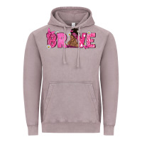 Vintage Zinc Breast Cancer Brave with Afro Woman Vintage Hoodie - texasbilliewilder