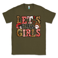 Army Green let's do this girls baseball Classic Tee - Jasminsmagicworld