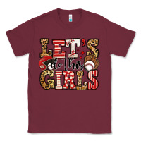 Burgundy let's do this girls baseball Classic Tee - Jasminsmagicworld