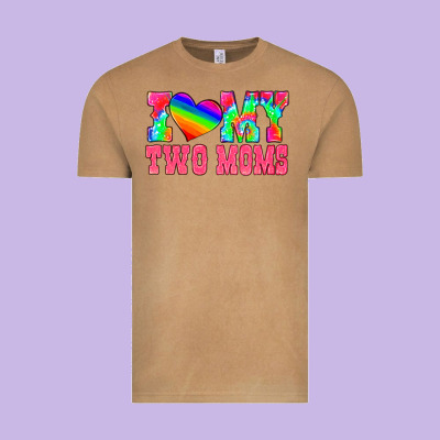 I Love My Two Moms Vintage Tee Designed By Hra Design Shop