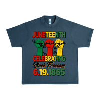 Midnight Navy juneteenth celebrating black freedom Urban Heavy Tee - HRA Design Shop