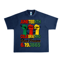 Navy juneteenth celebrating black freedom Urban Heavy Tee - HRA Design Shop