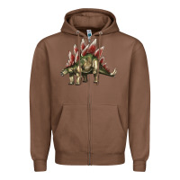 Chestnut Stegosaurus Zipper Hoodie - LillyAllenDesigns