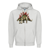 Dove Grey Stegosaurus Zipper Hoodie - LillyAllenDesigns