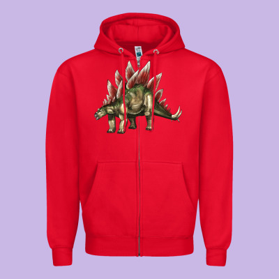 Stegosaurus Zipper Hoodie Designed By Lillyallendesigns