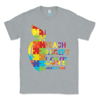 Heather Grey Autism Teach Accept Understand Love Classic Tee - CowhideDigitalArt