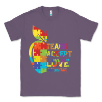 Lavender Autism Teach Accept Understand Love Classic Tee - CowhideDigitalArt