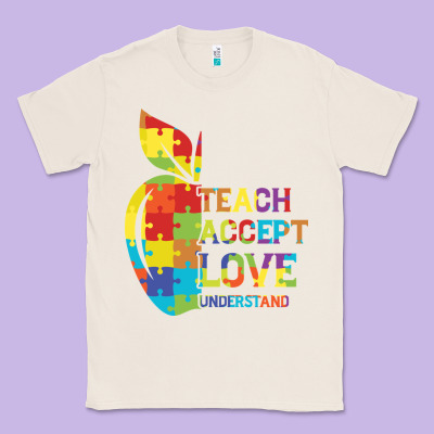 Autism Teach Accept Understand Love Classic Tee Designed By Cowhidedigitalart