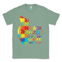 Sage Autism Teach Accept Understand Love Classic Tee - CowhideDigitalArt