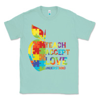 Seafoam Autism Teach Accept Understand Love Classic Tee - CowhideDigitalArt