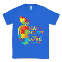 True Royal Autism Teach Accept Understand Love Classic Tee - CowhideDigitalArt