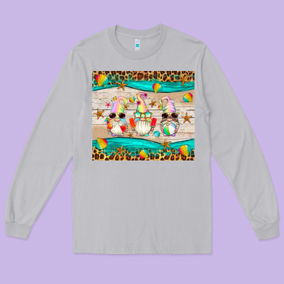 Summer Gnomes Long Sleeve Tee Designed By Artiststas