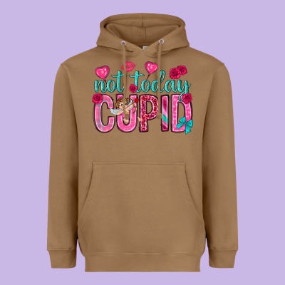 Not Today Cupid Heavyweight Hoodie Designed By Nancycooperartshop