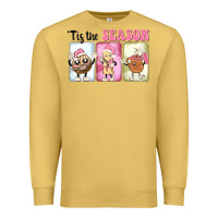 Antique Gold Christmas tis the season Premium Sweatshirt - MaliasSmallBusiness