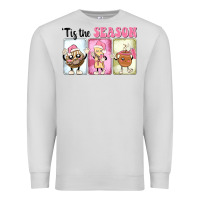 Dove Grey Christmas tis the season Premium Sweatshirt - MaliasSmallBusiness
