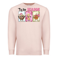 Pale Pink Christmas tis the season Premium Sweatshirt - MaliasSmallBusiness