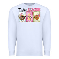 White Christmas tis the season Premium Sweatshirt - MaliasSmallBusiness