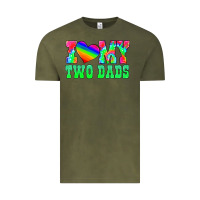 Vintage Olive i love my two dads Vintage Tee - HRA Design Shop