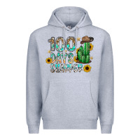 Heather Grey 100 days sharfer Premium Hoodie - SublimationCraftShop