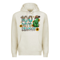 Oatmeal Heather 100 days sharfer Premium Hoodie - SublimationCraftShop