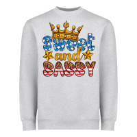 Heather Grey usa sweet and sassy Heavyweight Sweatshirt - HRA Design Shop