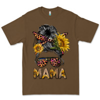 Cacao mess bun mama sunflowers Premium Tee - BarkalooDesign
