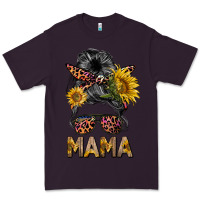 Plum mess bun mama sunflowers Premium Tee - BarkalooDesign