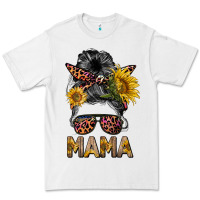 White mess bun mama sunflowers Premium Tee - BarkalooDesign