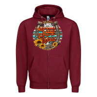 Burgundy stay wild horseshoe Zipper Hoodie - Jasminsmagicworld