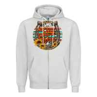 Dove Grey stay wild horseshoe Zipper Hoodie - Jasminsmagicworld