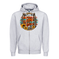 Heather Grey stay wild horseshoe Zipper Hoodie - Jasminsmagicworld